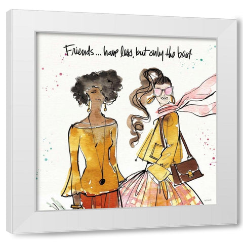 Girlfriends V White Modern Wood Framed Art Print by Tavoletti, Anne