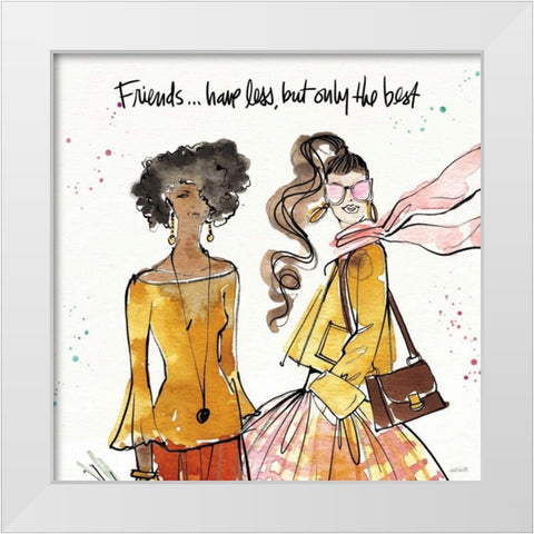 Girlfriends V White Modern Wood Framed Art Print by Tavoletti, Anne