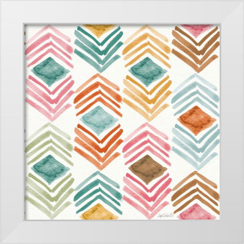 Girlfriends Pattern III White Modern Wood Framed Art Print by Tavoletti, Anne