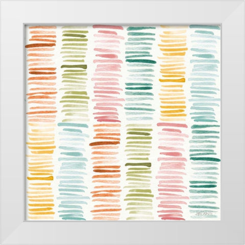 Girlfriends Pattern V White Modern Wood Framed Art Print by Tavoletti, Anne