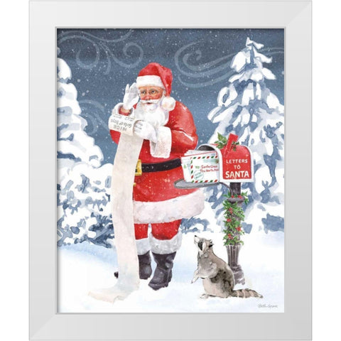 Santas List III White Modern Wood Framed Art Print by Grove, Beth