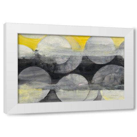 Eclipse White Modern Wood Framed Art Print by Hristova, Albena