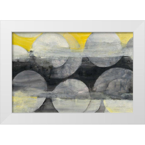 Eclipse White Modern Wood Framed Art Print by Hristova, Albena