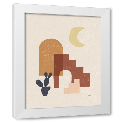 Desert Arches I White Modern Wood Framed Art Print by Hershey, Moira