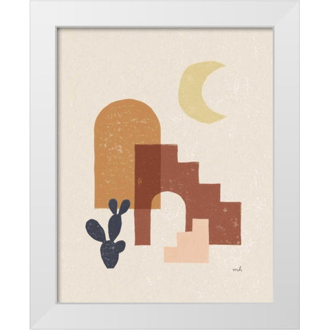Desert Arches I White Modern Wood Framed Art Print by Hershey, Moira