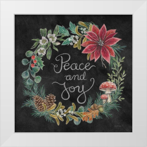 Christmas Chalk IV White Modern Wood Framed Art Print by Urban, Mary