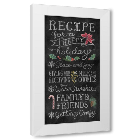 Christmas Chalk IX White Modern Wood Framed Art Print by Urban, Mary