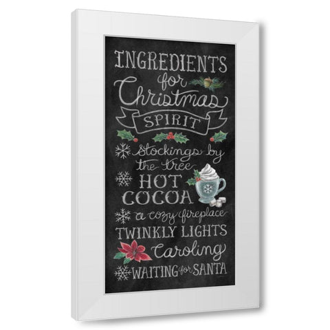 Christmas Chalk X White Modern Wood Framed Art Print by Urban, Mary