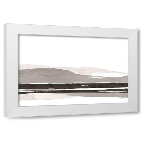 Marbled Gray I White Modern Wood Framed Art Print by Paschke, Chris