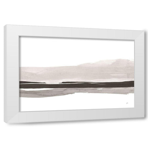 Marbled Gray III White Modern Wood Framed Art Print by Paschke, Chris