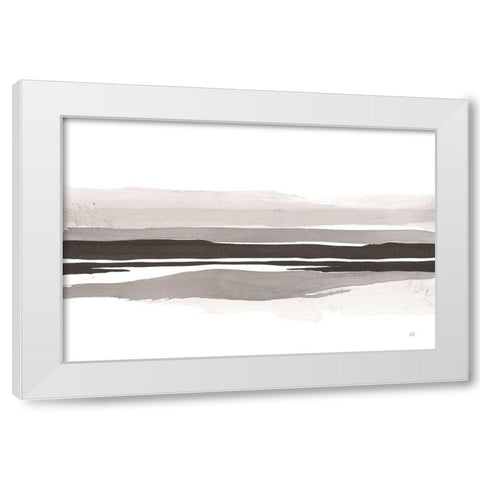 Marbled Gray IV White Modern Wood Framed Art Print by Paschke, Chris