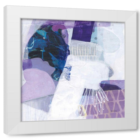 Abstract Layers III White Modern Wood Framed Art Print by Ferguson, Kathy