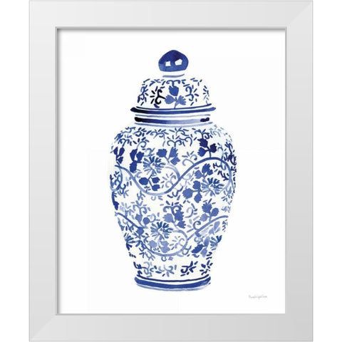 Ginger Jar I White Modern Wood Framed Art Print by Charro, Mercedes Lopez