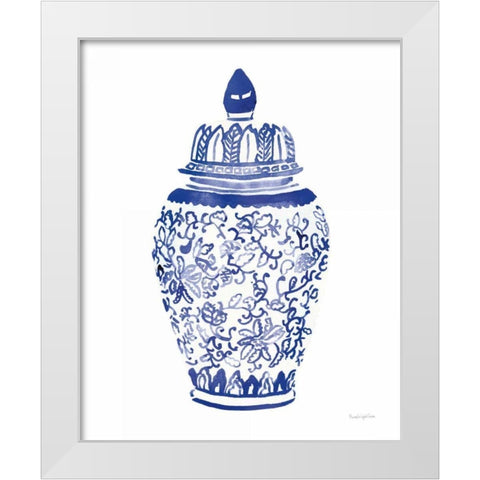 Ginger Jar II White Modern Wood Framed Art Print by Charro, Mercedes Lopez