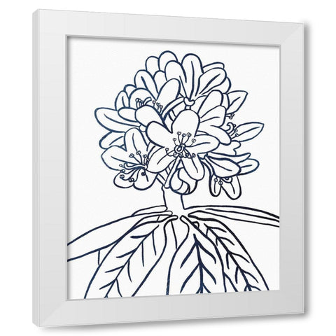 BW Blooms II White Modern Wood Framed Art Print by Wild Apple Portfolio