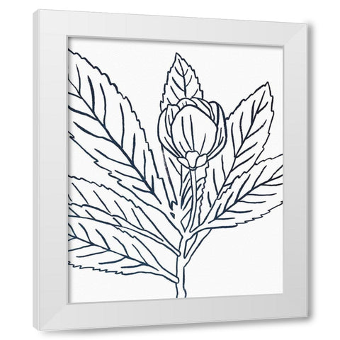 BW Blooms IV White Modern Wood Framed Art Print by Wild Apple Portfolio
