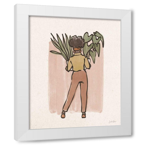 Plant Ladies I White Modern Wood Framed Art Print by Penner, Janelle
