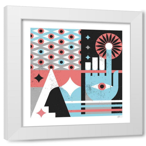Abstract Hand White Modern Wood Framed Art Print by Paterson, Robert John