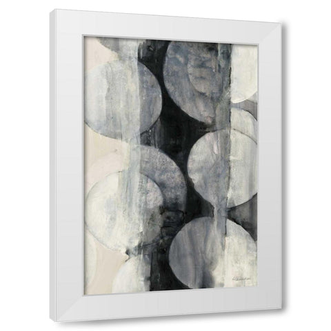 Eclipse Neutral Vertical White Modern Wood Framed Art Print by Hristova, Albena