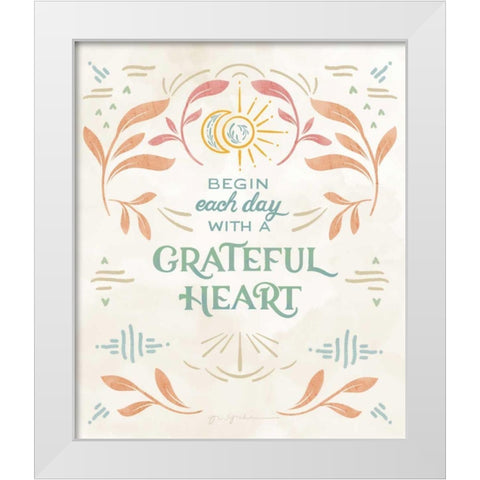 Heart and Mind I Vertical White Modern Wood Framed Art Print by Graham, Gia