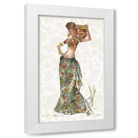 African Flair VIII C White Modern Wood Framed Art Print by Tavoletti, Anne