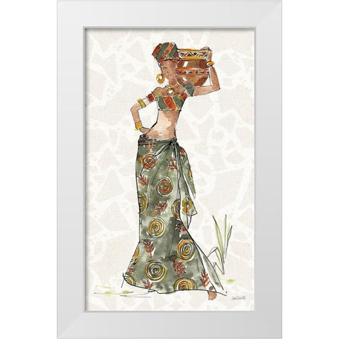 African Flair VIII C White Modern Wood Framed Art Print by Tavoletti, Anne