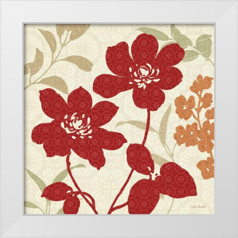 Floral Shadows I White Modern Wood Framed Art Print by Audit, Lisa
