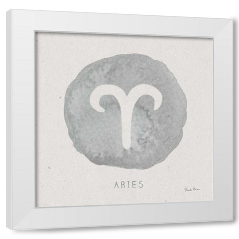 Mystic Zodiac I White Modern Wood Framed Art Print by Zaman, Farida