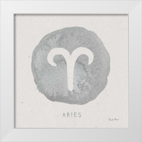Mystic Zodiac I White Modern Wood Framed Art Print by Zaman, Farida