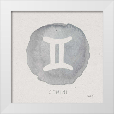 Mystic Zodiac III White Modern Wood Framed Art Print by Zaman, Farida