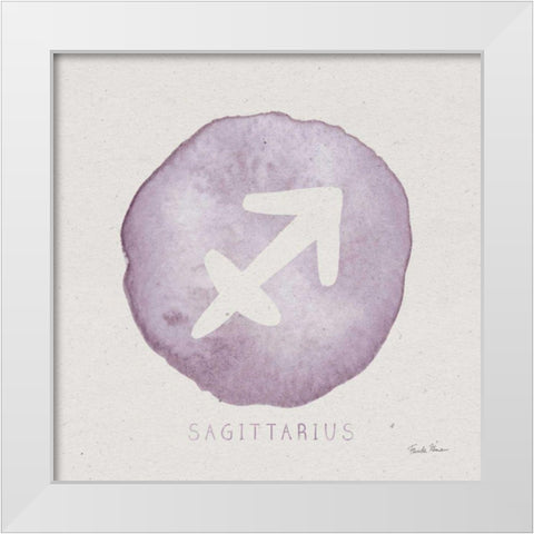 Mystic Zodiac IX White Modern Wood Framed Art Print by Zaman, Farida