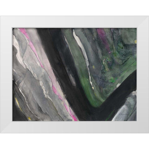 Zig Zag I White Modern Wood Framed Art Print by Hristova, Albena