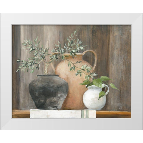 Simplicity White Modern Wood Framed Art Print by Purinton, Julia