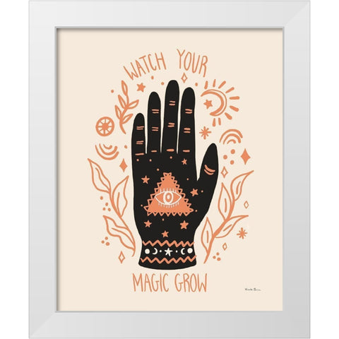 Palm Reading II Neutral White Modern Wood Framed Art Print by Zaman, Farida