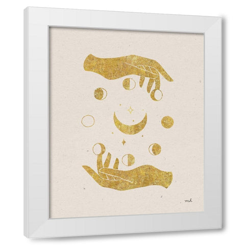 Celestial White Modern Wood Framed Art Print by Hershey, Moira