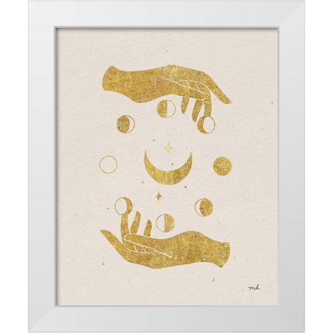 Celestial White Modern Wood Framed Art Print by Hershey, Moira