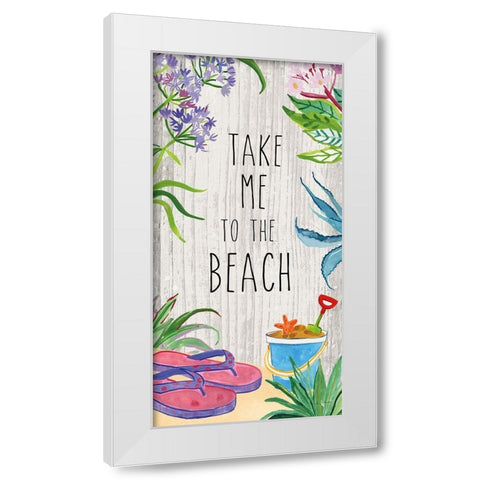 Tropical Home V White Modern Wood Framed Art Print by Zaman, Farida