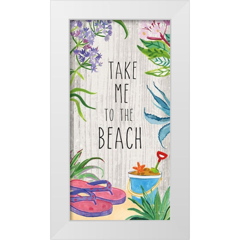 Tropical Home V White Modern Wood Framed Art Print by Zaman, Farida