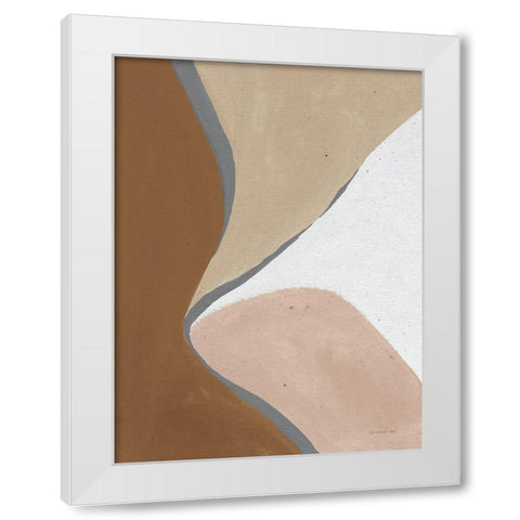 Neutral Abstract III White Modern Wood Framed Art Print by Nai, Danhui
