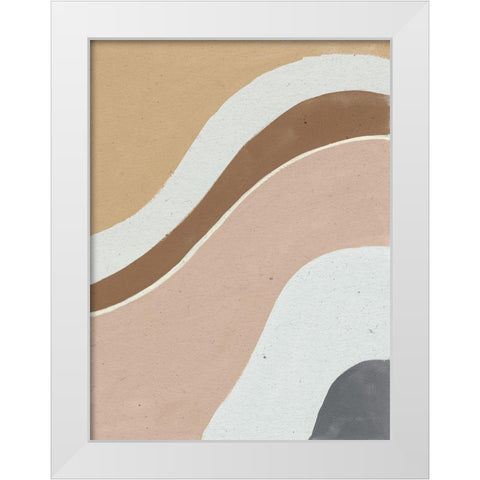 Flowing II Neutral White Modern Wood Framed Art Print by Nai, Danhui