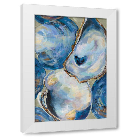 Matununk Shells Tan White Modern Wood Framed Art Print by Vertentes, Jeanette