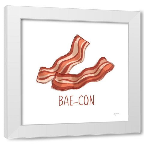 Bacon and Eggs I White Modern Wood Framed Art Print by Urban, Mary