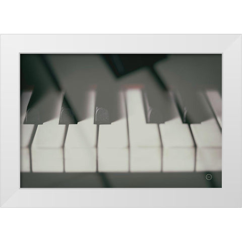 Piano Lounge III White Modern Wood Framed Art Print by Larson, Nathan