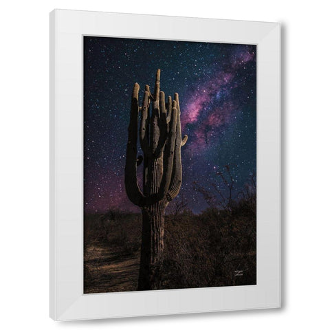 Desert Nights White Modern Wood Framed Art Print by Larson, Nathan