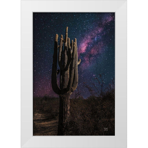 Desert Nights White Modern Wood Framed Art Print by Larson, Nathan