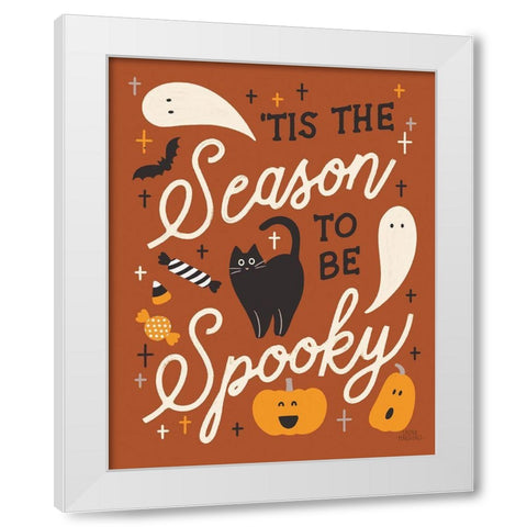 Trick or Treat V Rust White Modern Wood Framed Art Print by Marshall, Laura