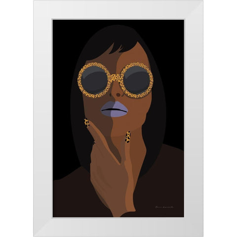 Accessorize II Peri Lips White Modern Wood Framed Art Print by Escalante, Omar