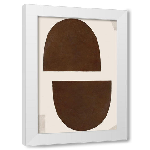 Half Domes I Brown No Border White Modern Wood Framed Art Print by Wild Apple Portfolio