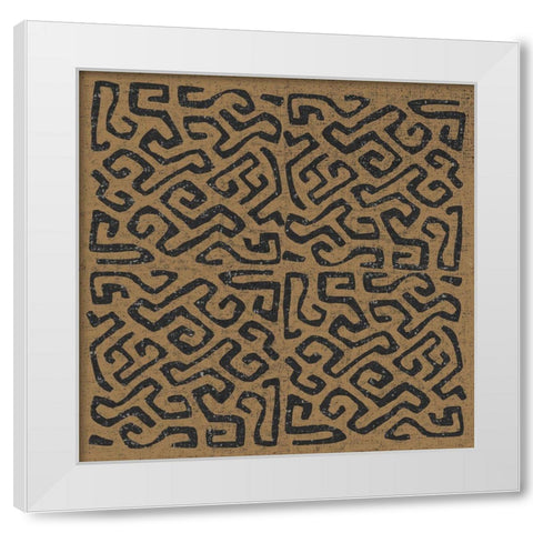 Kuba Play I Brown White Modern Wood Framed Art Print by Warrick, Cheryl