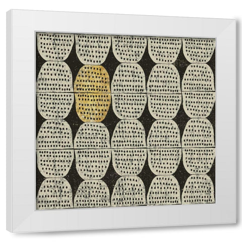 Kitchen Play Pattern II BWG White Modern Wood Framed Art Print by Warrick, Cheryl
